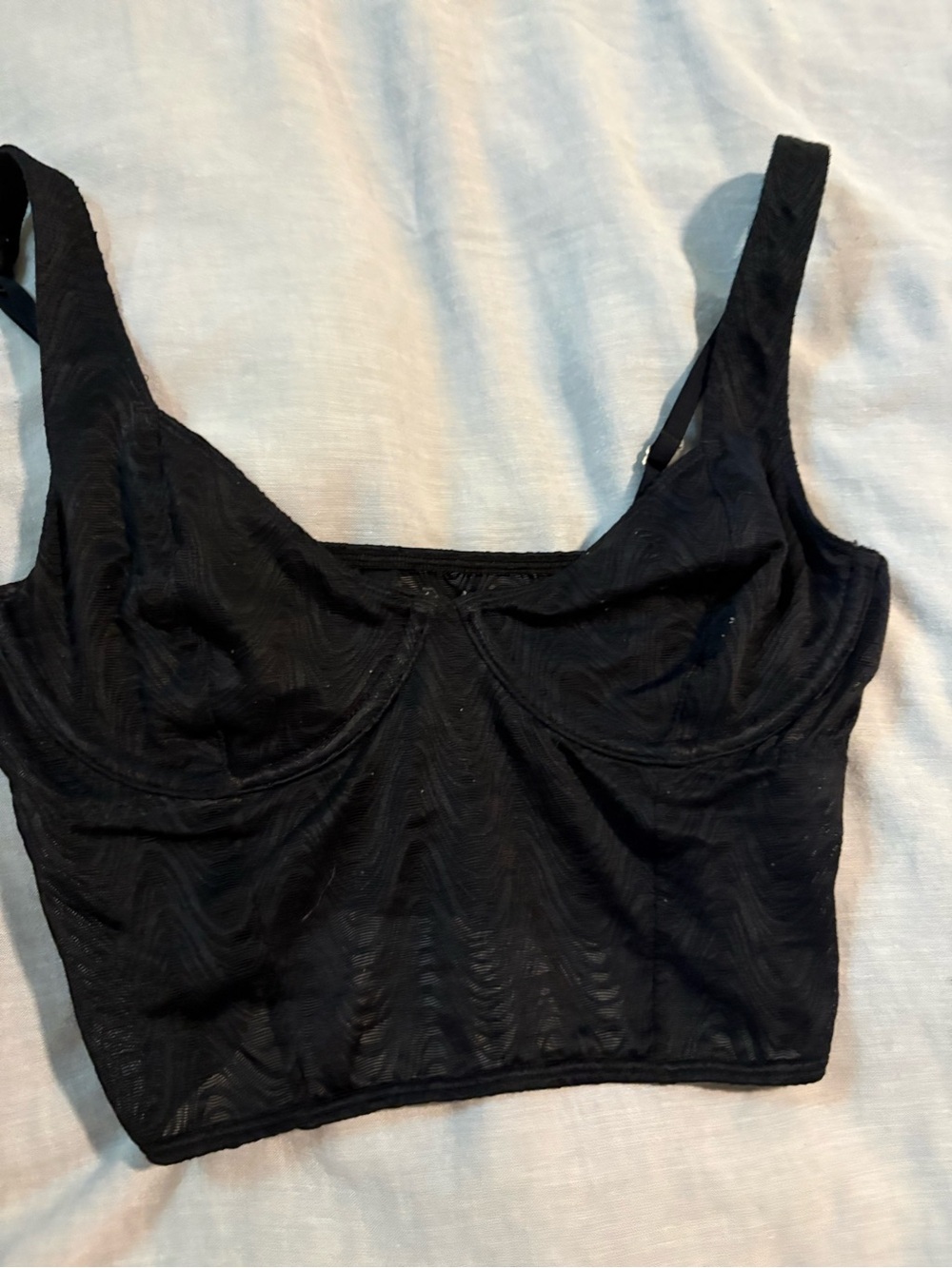 Gilly Hicks Black Longline Underwire Bustier Top